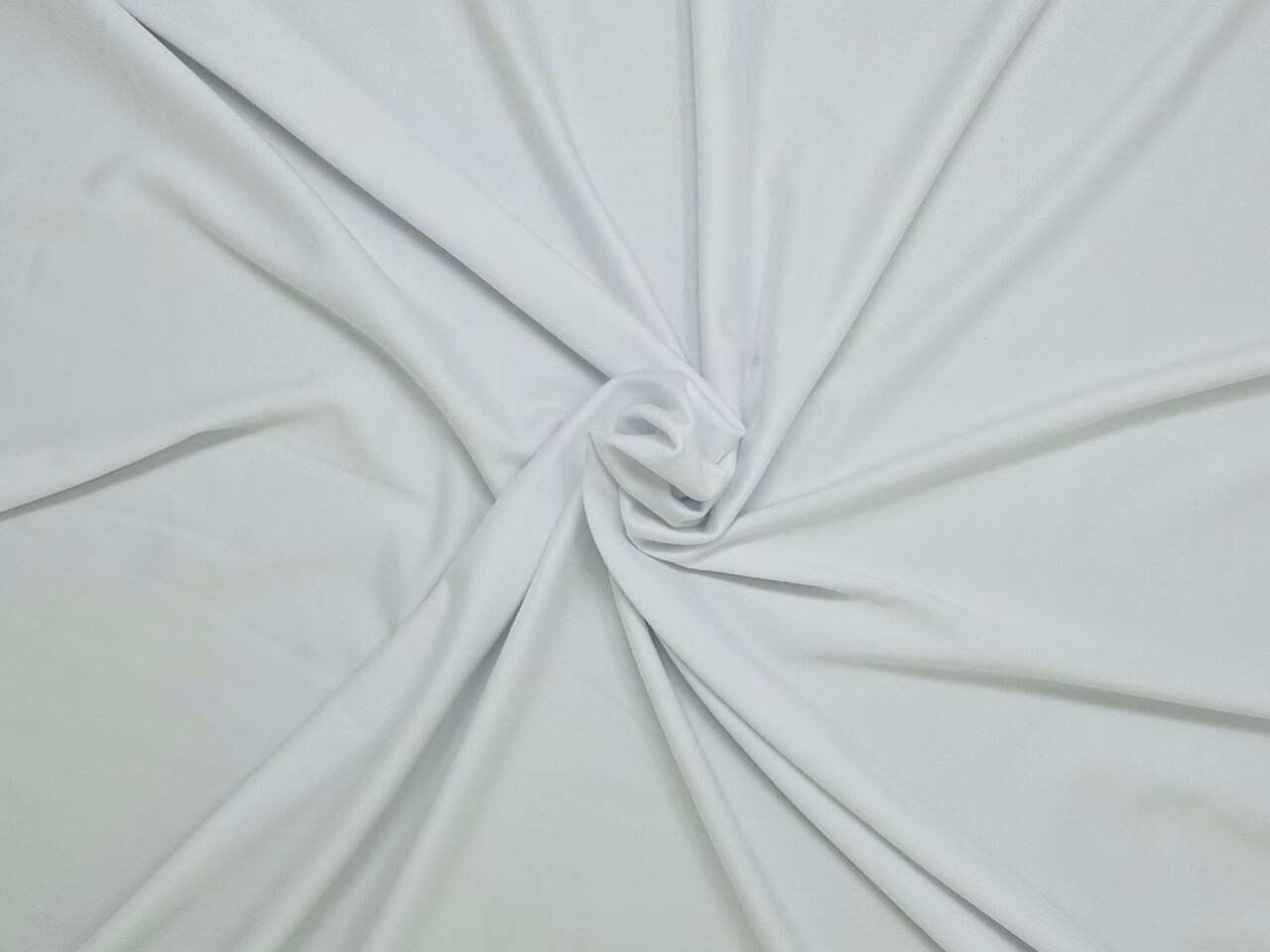 1 Yard 250 GSM Heavy DBP Double Sided Super DTY Brushed White Knit Solid Fabric 58"-60" Width